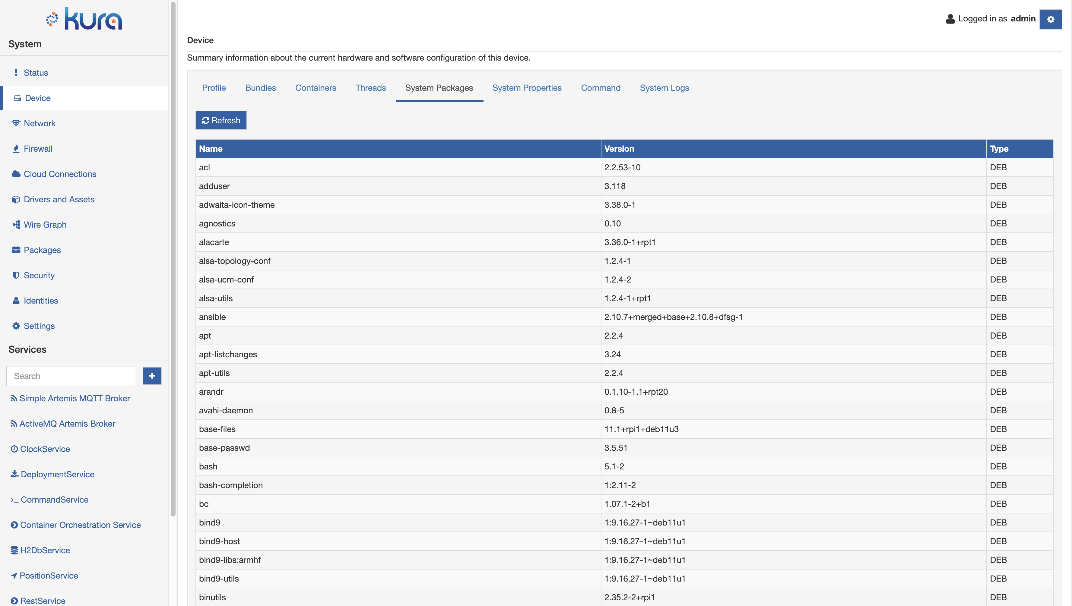 Device System Packages