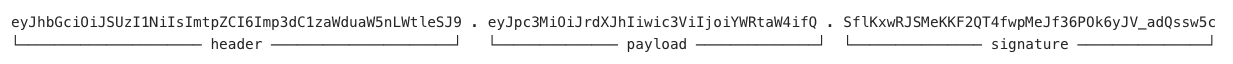 Example of an encoded token