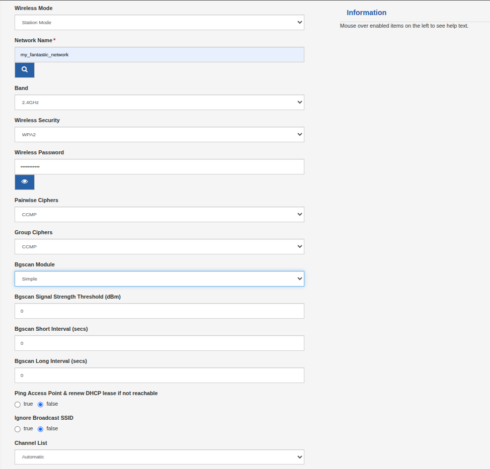 WiFi Station Mode Configuration